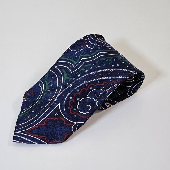 Gianfranco Ferre Tie Silk Italy Fantasy Paisley Print Party W 3.75 L 56.5 inches - Picture 9 of 11